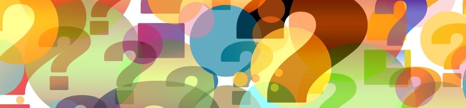 question marks in many colors