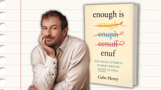 Graphic with photo of author Gabe Henry and the book cover for Enough is enuf