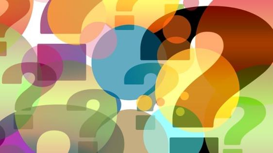 question marks in many colors