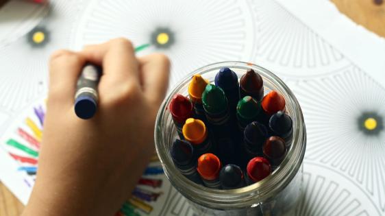 Crafting with crayons